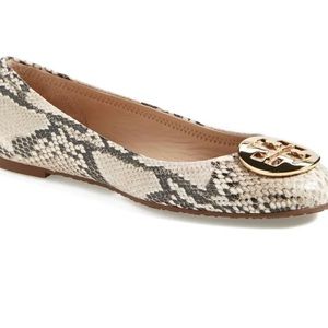 Tory Burch Snakeskin Flats